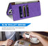 ZZXX for iPhone 14 Pro Wallet Case, RFID Blocking, Card Slot, Kickstand, Magnetic Closure, Purple