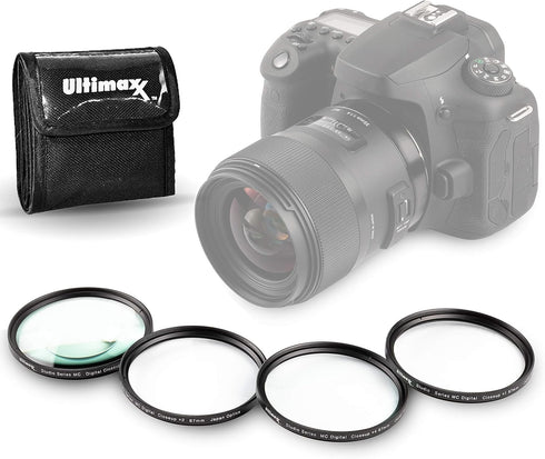 Ultimaxx 72MM Professional Four Piece HD Macro Close-up Filter Kit (1, 2, 4, 10 Diopter) for Canon, Nikon, Sony & More