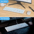 iRoboosta 104 Retro Typewriter White Keyboard Full Size, Keys LED Backlit Wired Membrane Keyboard with Number Pad