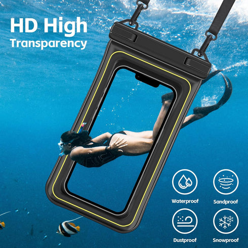 Waterproof Phone Pouch - IP68 Floating Case for iPhone 15/14/13/12/11 Pro Max Plus Up to 6.8'' | Cellphone Dry Bag