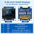 iPistBit 5 0.96 Inch 128x64 SSD1306 I2C ESP32(Blue) Pcs OLED Display Module, Pixel Luminous OLED Display Board