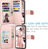 Tekcoo Wallet Case for Moto G Stylus 2020 - PU Leather ID Cash Credit Card Slots Holder, Rose Gold