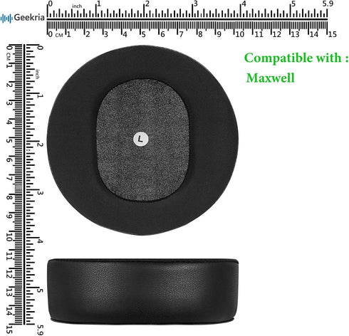 Geekria Sport Cooling Gel Replacement Ear Pads for Audeze Maxwell Wireless Headphones, Ice Silk/Black