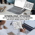 SYNERLOGIC Windows + Word/Excel Quick Reference Guide Keyboard Shortcut Stickers, No-Residue Vinyl (Clear/Small/Combo)