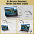 USB C to Ethernet Adapter Cable 0.5 FT, Upgrade USB-C to RJ45 Cable, Gold-Plated, Nylon Braided for MacBook Pro/Air,