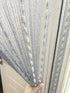 Flat Silver Ribbon Thread Door String Curtain with Shaggy Tassel Room Divider, 39’’x79’’ (Grey-style2)