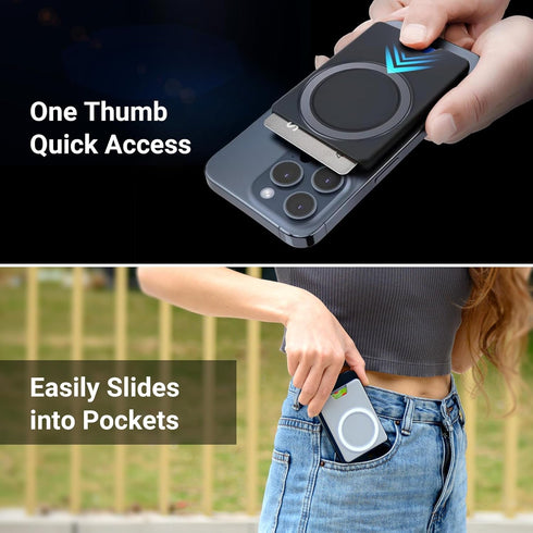 PROfezzion Magnetic Wallet with Double Magnets, Slim Magnetic Phone Wallet Compatible with iPhone 15 14 13 12 Series &