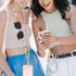 Layered Crystal Phone Crossbody & Wrist Lanyard - Anti-Theft Design for Women