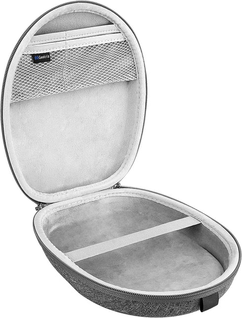 Geekria Shield Case Compatible with Jabra Evolve2 75, Evolve2 65, Evolve2 55, Evolve2 50, Elite 45h Case, Replacement Protective Hard Shell Travel Carrying Bag with Cable Storage (Dark Grey)