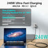 USB4 Cable with Thunderbolt 4, 240W Charging Cable, 40 Gbps Data Cable, 8K @ 60Hz 4K120Hz HDR, USB C to USB C for Hub,