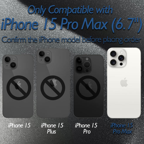 for iPhone 15 Pro Max Back Glass Screen Protector, (3-Pack) iPhone 15 Pro Max Back Glass Protector Rear Tempered Glass Crystal Clear for iPhone 15 Pro Max (6.7 inch)