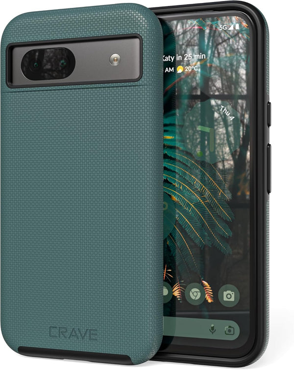 Crave Dual Guard Case for Google Pixel 8a, Shockproof Protection Dual Layer - Forest Green