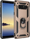 Military Grade Shockproof Case for Samsung Galaxy Note 8, 360 Metal Rotating Ring Kickstand Holder, Built-in Magnetic