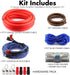 0 Gauge Car Amp Wiring Kit, 3000W 1/0 Gauge Installation Wiring Systems Kit for Radio, Subwoofers, Speakers