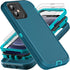 Military Grade 3 in 1 Heavy Duty Case for iPhone 12 Mini, Shockproof/Dust Proof with 2Pcs Tempered Glass Protector