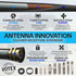 Votex 8" A194 Universal Short Rubber Black Antenna Kit - Flexible, Durable, Enhanced Signal Reception, Copper Coil