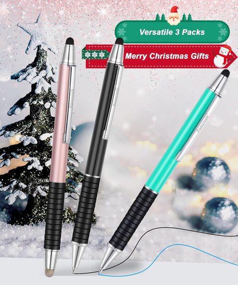 Penyeah 3 Pack Stylus Pen for Touchscreen, 0.16'' Fine Point Rubber Tip for iPad iPhone Android Tablet Samsung Galaxy