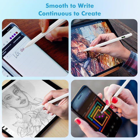MoKo Active Stylus Pen for Touch Screen, Universal Compatible with iPad/iPhone/Samsung/Lenovo/Xiaomi, Tablet Pen with