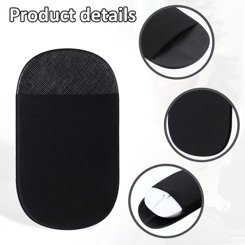 Aeaocvo Slim Mouse Holder for Laptop, Universal Stick-On Mouse Pouches with Reusable Adhesive Mouse Pocket, Mouse
