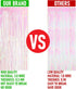 Dazzle Bright 2 Pack Backdrop Curtain, 3FT x 8FT Metallic Tinsel Foil Fringe Curtains for Baby Shower Party Background