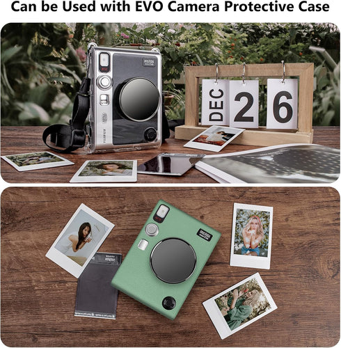 MUZIRI KINOKOO Lens Cap for Fuji Instax Mini EVO Instant Camera, Premium Plastic Cover with Anti-Loss Rope