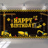 Tatuo Construction Theme Birthday Banner, 6.1 x 3.6 ft, Photography Party Supplies for Kids Boys Birthday Decoration