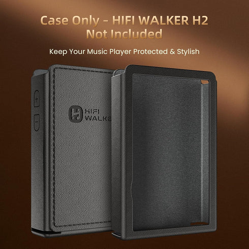 HIFI WALKER H2 Protective PU Leather Case for Portable HiFi Music Player, Shockproof & Durable, Black