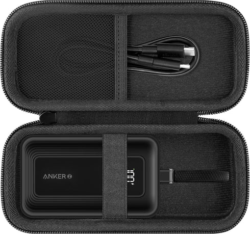 khanka Hard Travel Case for Anker Zolo Power Bank, 10,000mAh 30W Portable Charger, Case Only (Black)