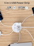NTONPOWER Long Extension Cord 15FT, 3 Outlets 2 USB Ports, 2 Prong Power Strip with Wall Mount Adapter