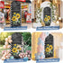 Jnbasdffb 6.6 Yellow White Sunflower Wedding Arch Cover, Stretchy Spandex Arch Backdrop Stand Covers FT, Leaves Oil
