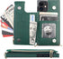 Bocasal Crossbody Wallet Case for iPhone 12/12 Pro, Zipper Card Slot Protector, Shockproof Purse Cover with Removable