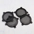 SING F LTD 4 Inch Black Circle Car Speaker Grill Cover - Pack of 4, Plastic Mesh Protective Case for Subwoofer
