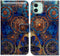 iPhone 11 Flip Case - Gorgeous Colours Circle Mandala Leather Wallet Cover with Card Slot Holder, Kickstand