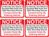 Notice Vehicle is Equipped with Audio and Video Recording Devices Sticker, 4 Pack, Indoor & Outdoor Use