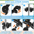 Tujoe 2 12v 360 Pcs Dual Car Seat Fans for Portable USB Backseat Cooling Headrest Degree Rotatable Fan Powerful