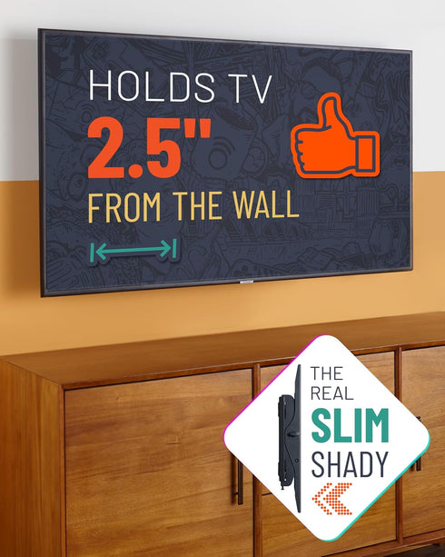 ECHOGEAR Tilting TV Wall Mount for 32-70 inch TVs, Low Profile Design