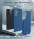 FNTCASE Samsung Galaxy S23-FE Case: Rugged Dual Layer Heavy Duty, Military Grade Shockproof, 6.4" Blue, Non-Slip