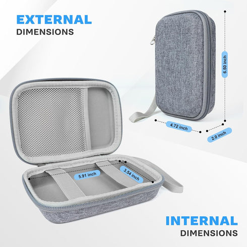 Travel Hard Case for UCOMX Nano/Apple MagSafe Duo/Iseyyox/Rtops/LISEN 3 in 1 Wireless Foldable Magnetic Charger, Gray