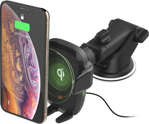 iOttie Auto Sense Qi Wireless Car Charger - Automatic Clamping Dashboard Phone Mount for Smartphones