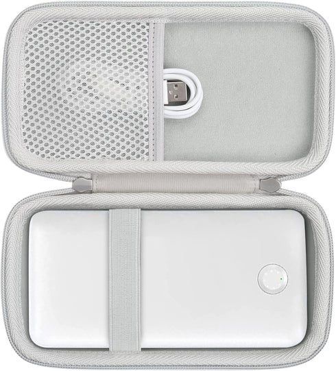 khanka Hard Travel Case for Anker 347 Power Bank (PowerCore 40K), 40,000mAh Battery Pack, Case Only, White