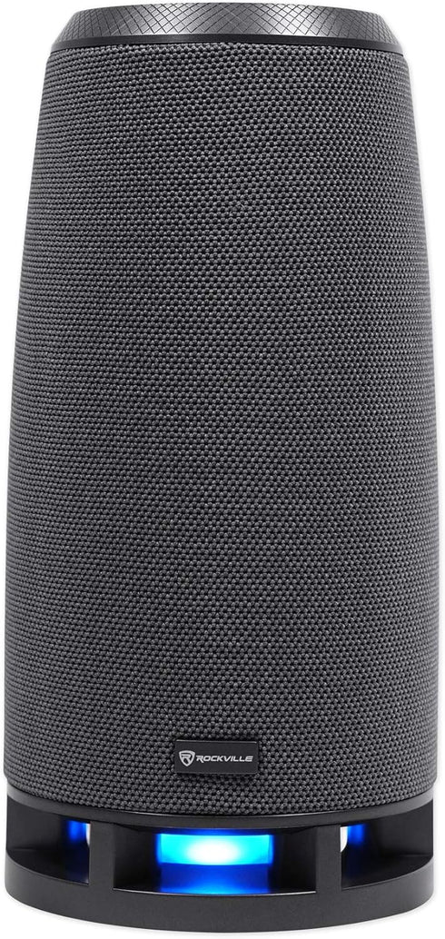 Rockville RockShip 50 Watt Portable Bluetooth Speaker with LED Lights and Radio