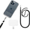 Black Universal Cell Phone Lanyard with Adjustable Strap - Phone Necklace for All Smartphones, Multipurpose Design,