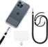 Black Universal Cell Phone Lanyard with Adjustable Strap - Phone Necklace for All Smartphones, Multipurpose Design,