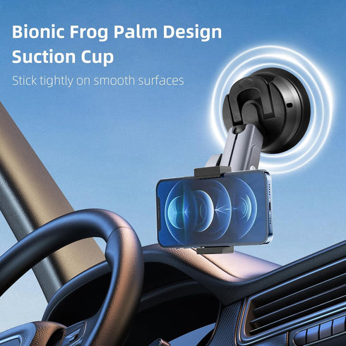 REYGEAK Suction Cup Car Mount with 1/4 Thread, 360° Rotation Windshield Mount for GoPro Hero 12 11 10 9 8 Insta360 X4 X3