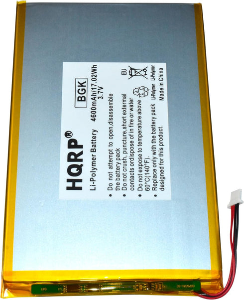 HQRP Battery Compatible with RCA 10-Inch Viking Pro RCT6303W87, 3.7v 4Ah 4600mAh