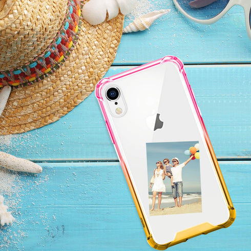 Salawat Clear Slim iPhone Xr Case, Anti Scratch TPU Bumper Shockproof Protective Case (Pink Gold) 6.1inch