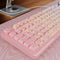 EWEADN V102 Wired Keyboard, 98 Keys Creamy Gaming Keyboard with Number Pad, Display