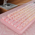 EWEADN V102 Wired Keyboard, 98 Keys Creamy Gaming Keyboard with Number Pad, Display