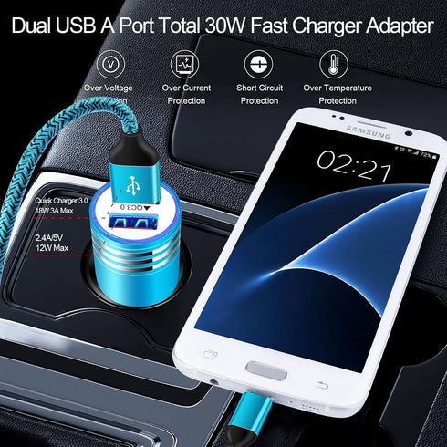 Android Phone Fast Charger for Samsung Galaxy J8 J7 J6 J5 J4 J3 J2, Moto E/E5 Play/E5 Plus/G5 Plus/G6 Play, LG Stylo 2