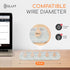 GLUIT Transparent Adhesive Desktop Cable Organizer, Versatile Cord Holders and Clips for Office Desk Accessories